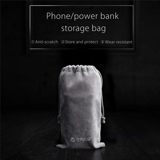 Soft Storage Bag For Power Bank USB Charger Soft Pouch Case For Powerbank External Battery Mobile