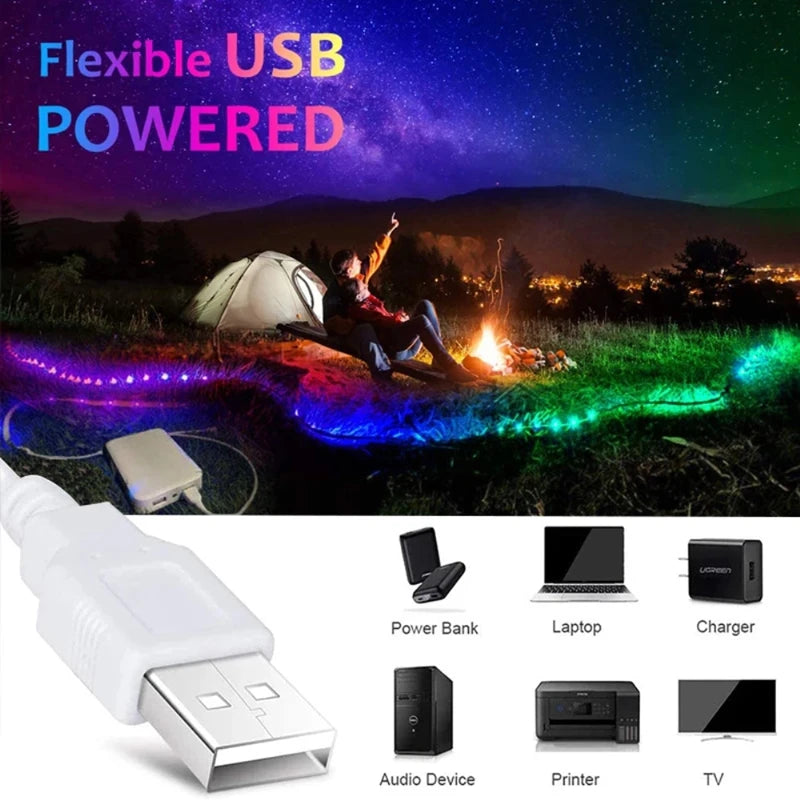 LED Strip Light Color USB RGB Tpae Bluetooth LED Strip Bedroom Decoration TV LED Back light