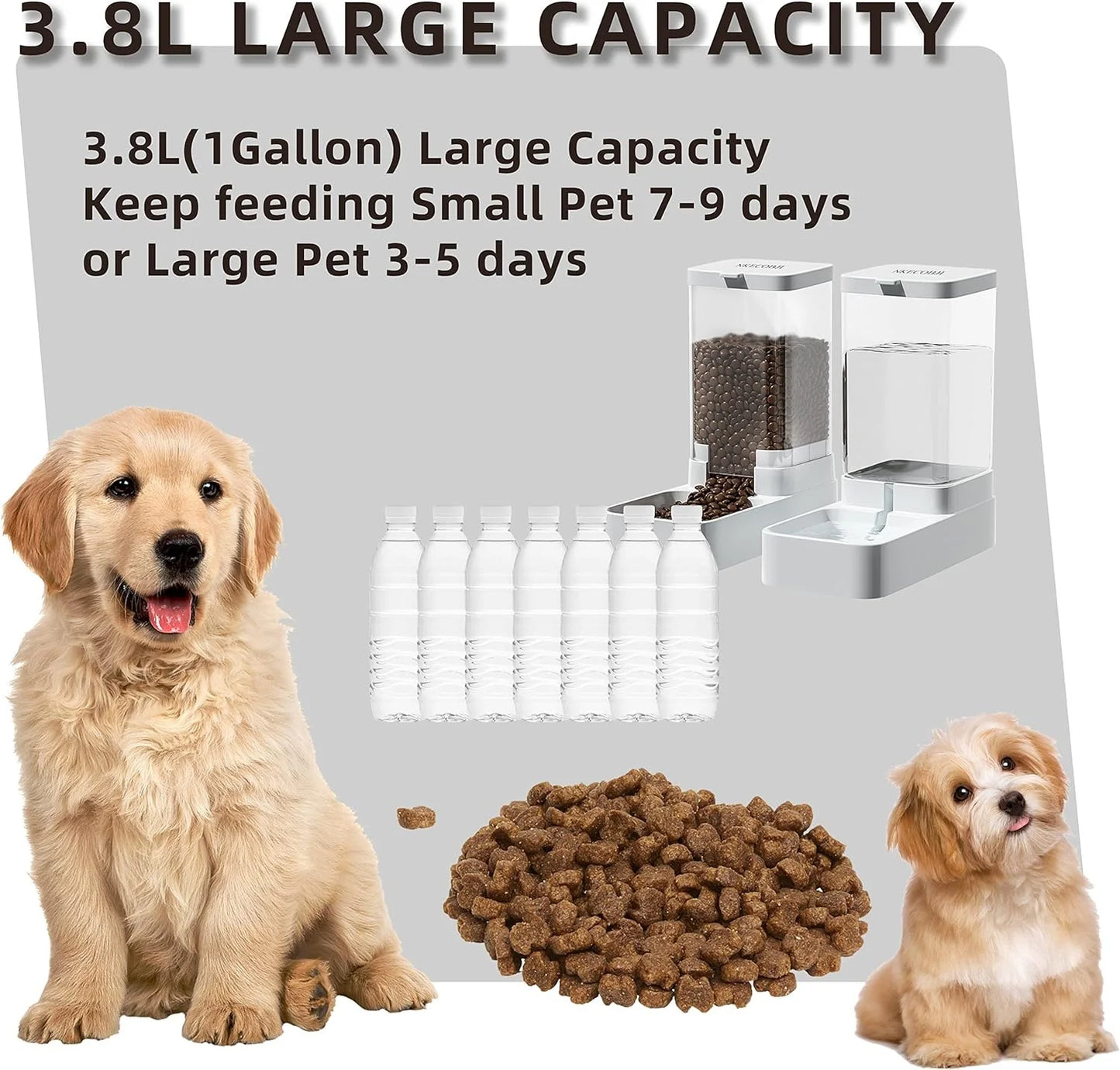 Dog Cat Feeder and Water Dispenser