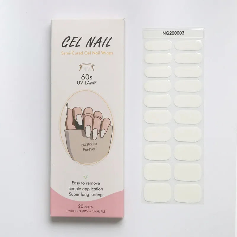 20 Tips High-Quality Semi-Cured Nail Wraps