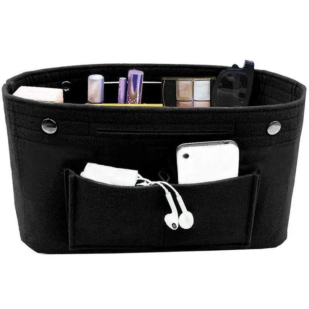 Women's Organizer Handbag Felt Travel Bag Insert Liner Purse Organizer Pouch