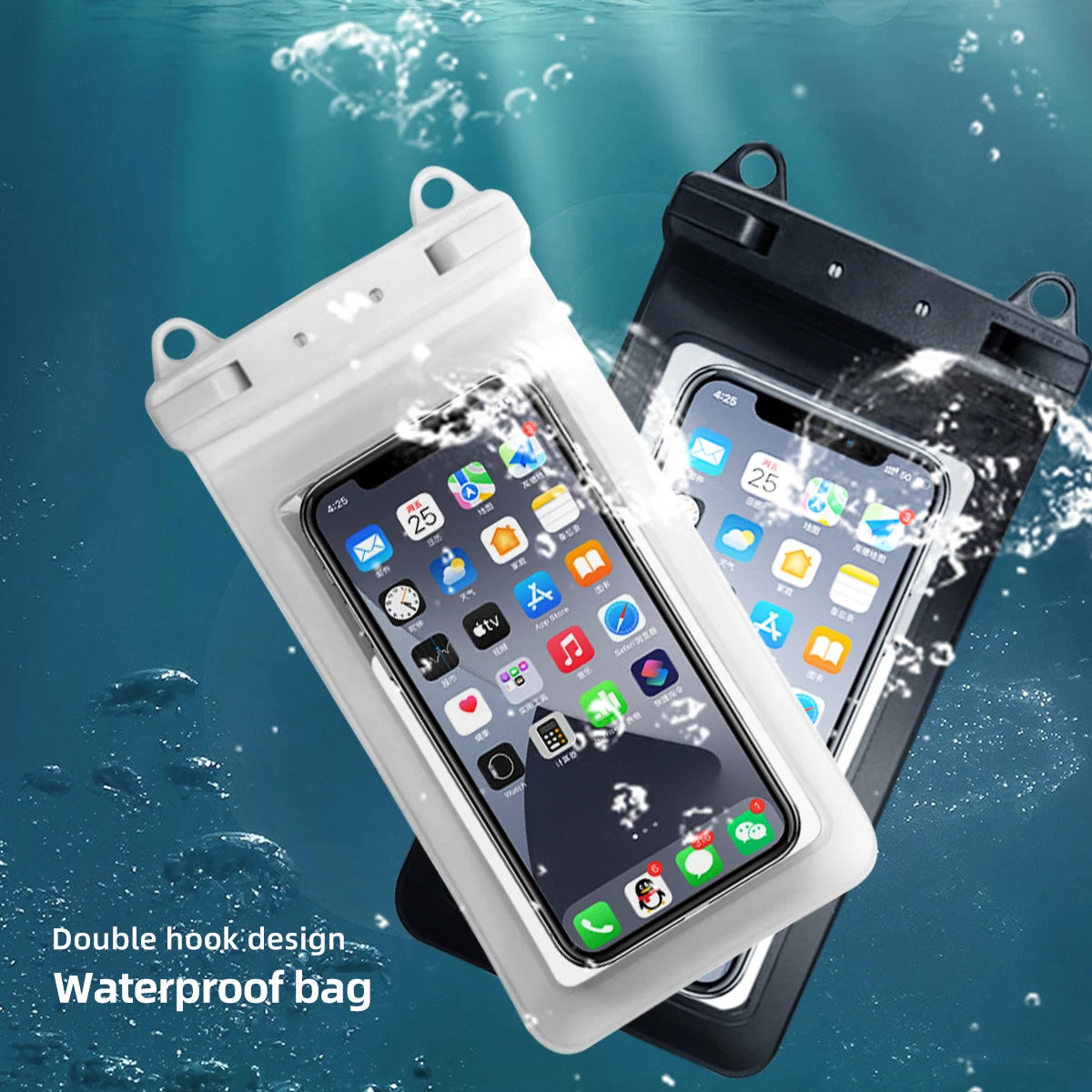 Waterproof Case for Phone Underwater Snow Rainforest Transparent