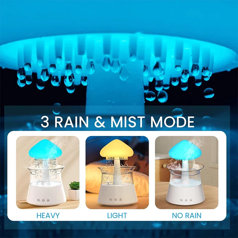 Rain Cloud Air Humidifiers 300ml with 7 Colors Mood Light