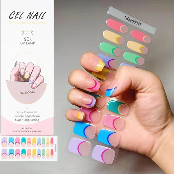 20 Tips High-Quality Semi-Cured Nail Wraps