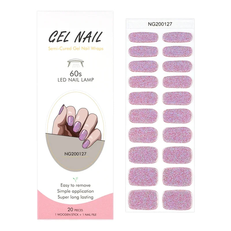 20 Tips High-Quality Semi-Cured Nail Wraps