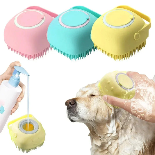 Bathroom Dog Cat Bath Massage Gloves Brush