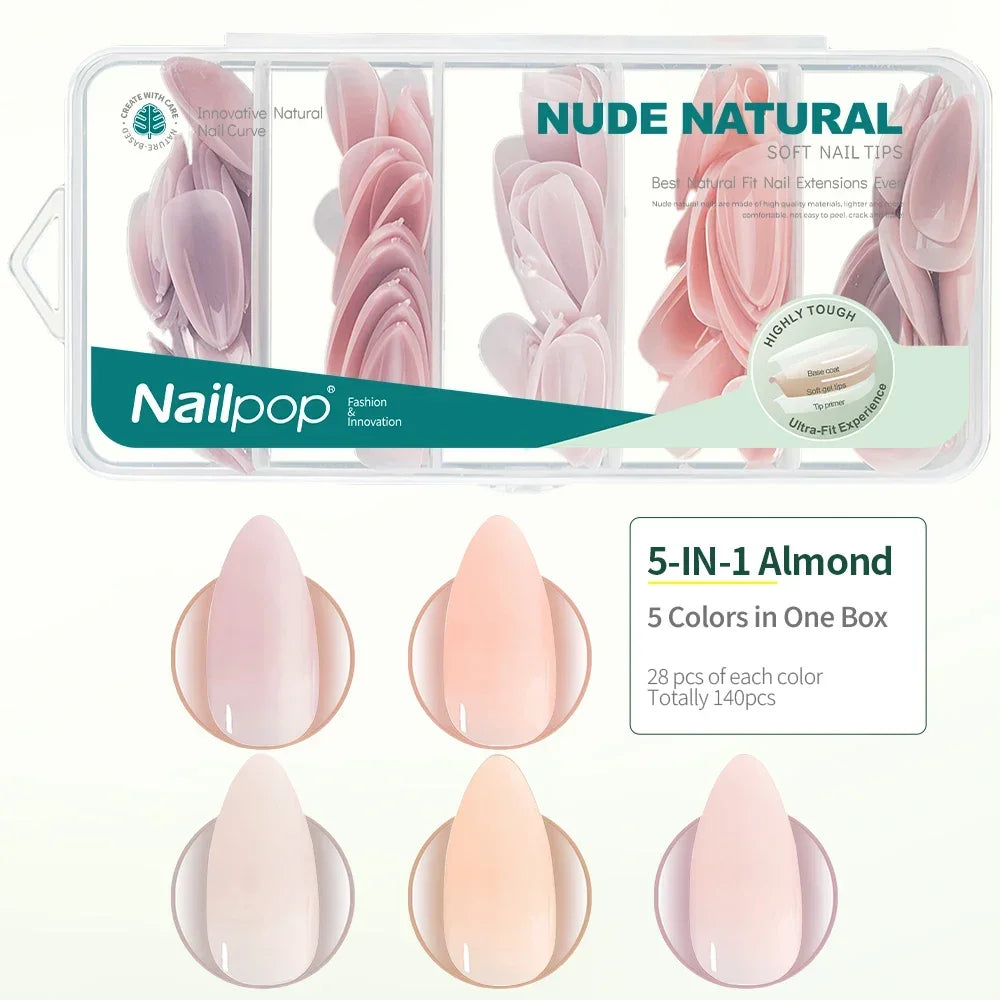 3-IN-1 Soft Nail Tips 140 PCS