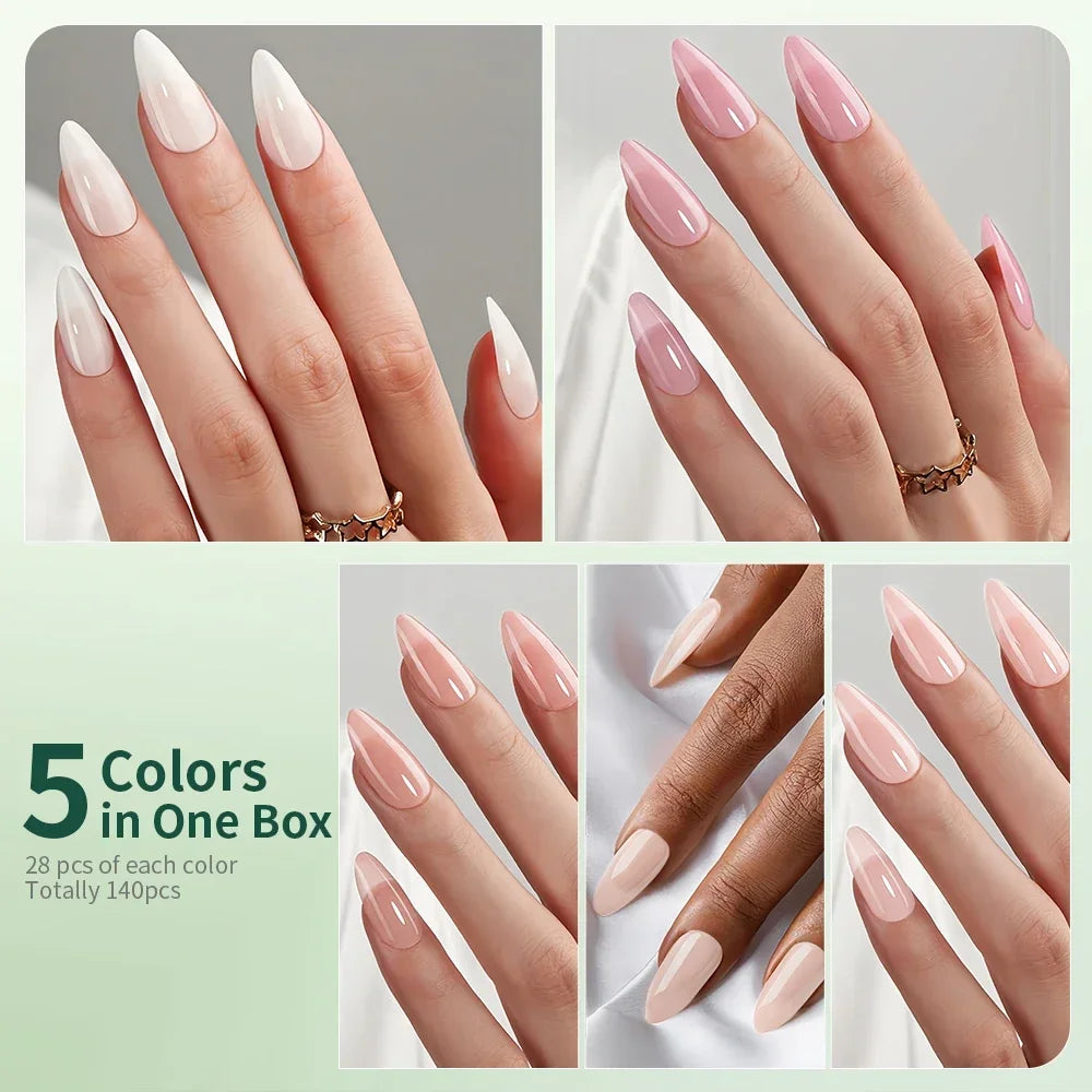 3-IN-1 Soft Nail Tips 140 PCS