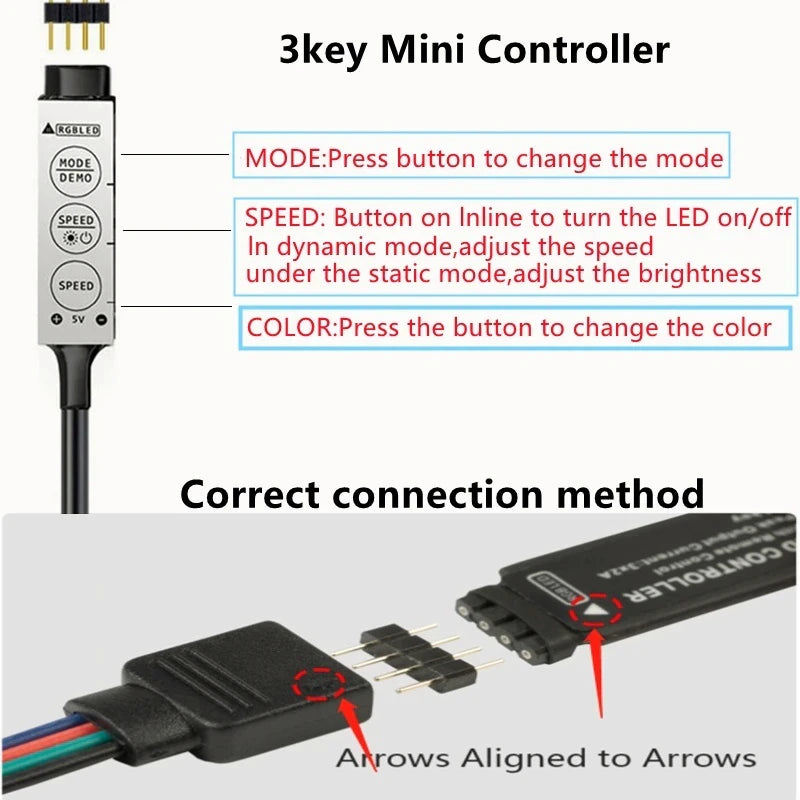 LED Strip Light Color USB RGB Tpae Bluetooth LED Strip Bedroom Decoration TV LED Back light