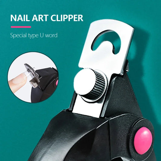 Black Professional Acrylic Nail Clipper Stainless Steel Blade