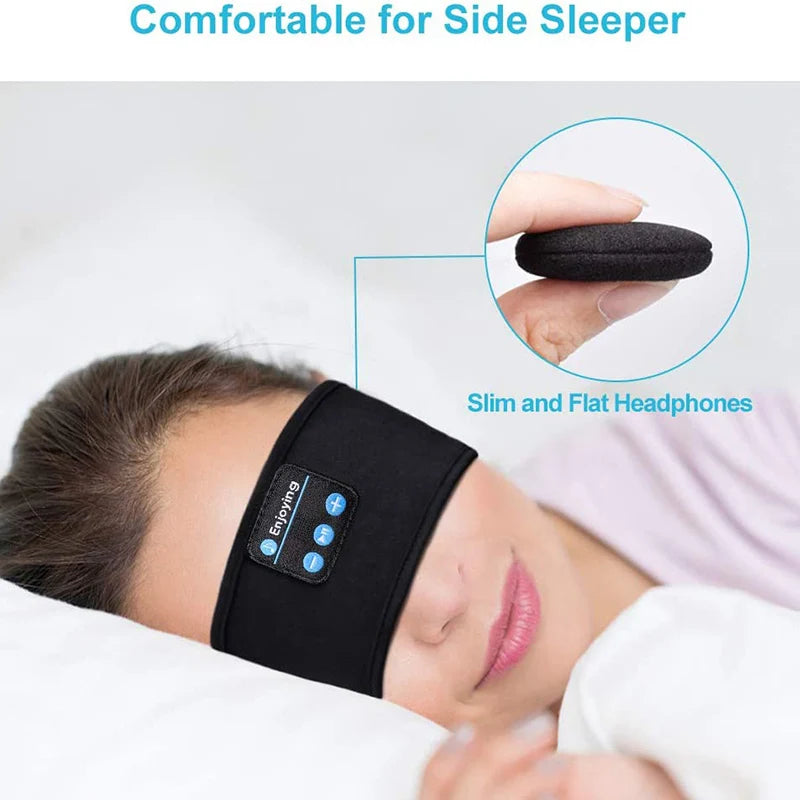 Sleeping Mask Eye Mask Headset Headband Soft Elastic Comfortable Wireless Music Bluetooth Headset Eye Mask