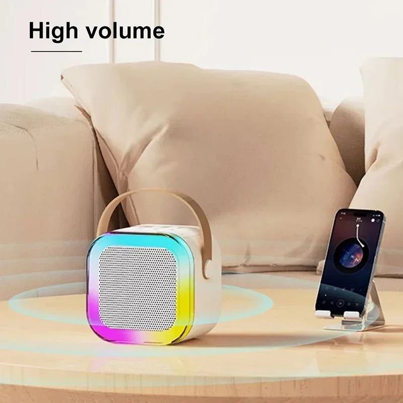 Karaoke Machine Portable K12 Bluetooth 5.3 PA Speaker System With 1-2 Wireless Microphones Home Family Singing Children's Gifts