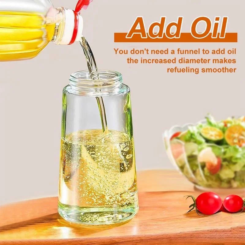 2 In 1 Oil Spray Bottle, 470ml Anti-leakage Olive Oil Sprayer, Plastic Baking Oil Spray Oil Bottle Dispenser, Kitchen Gadgets