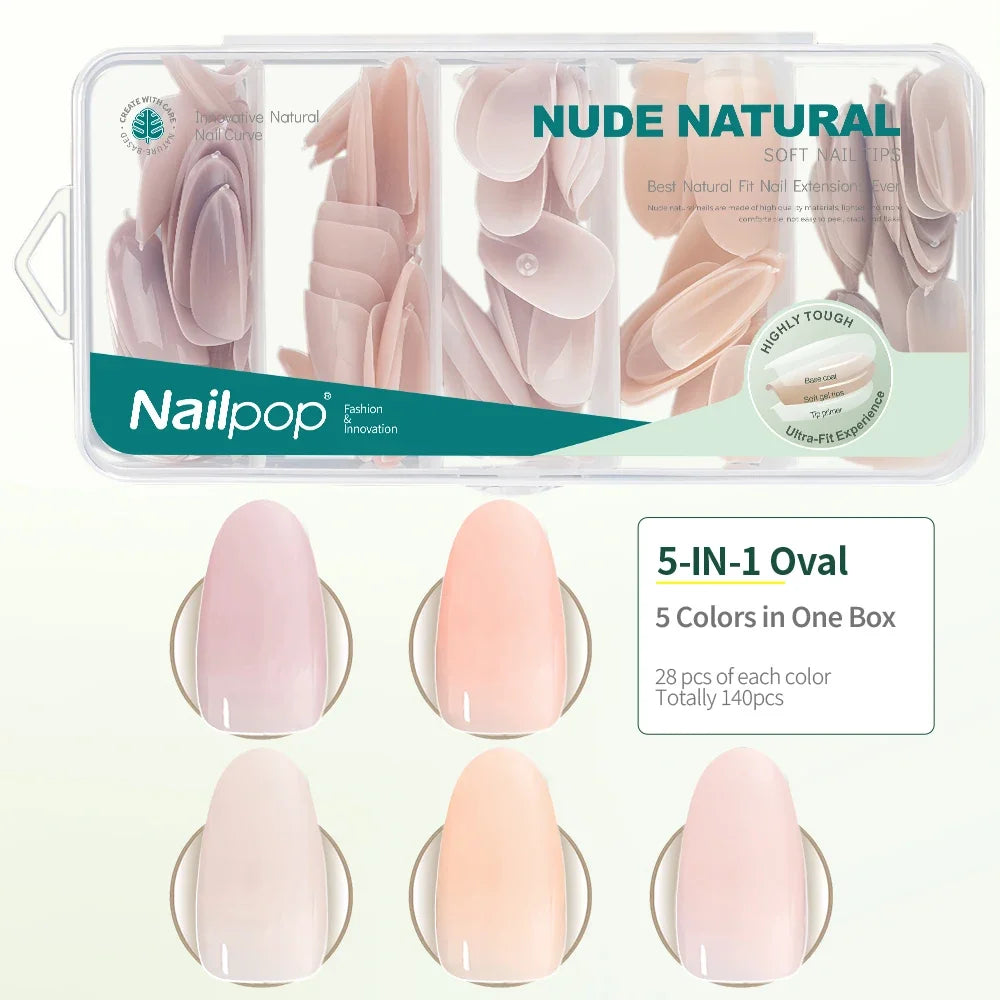 3-IN-1 Soft Nail Tips 140 PCS