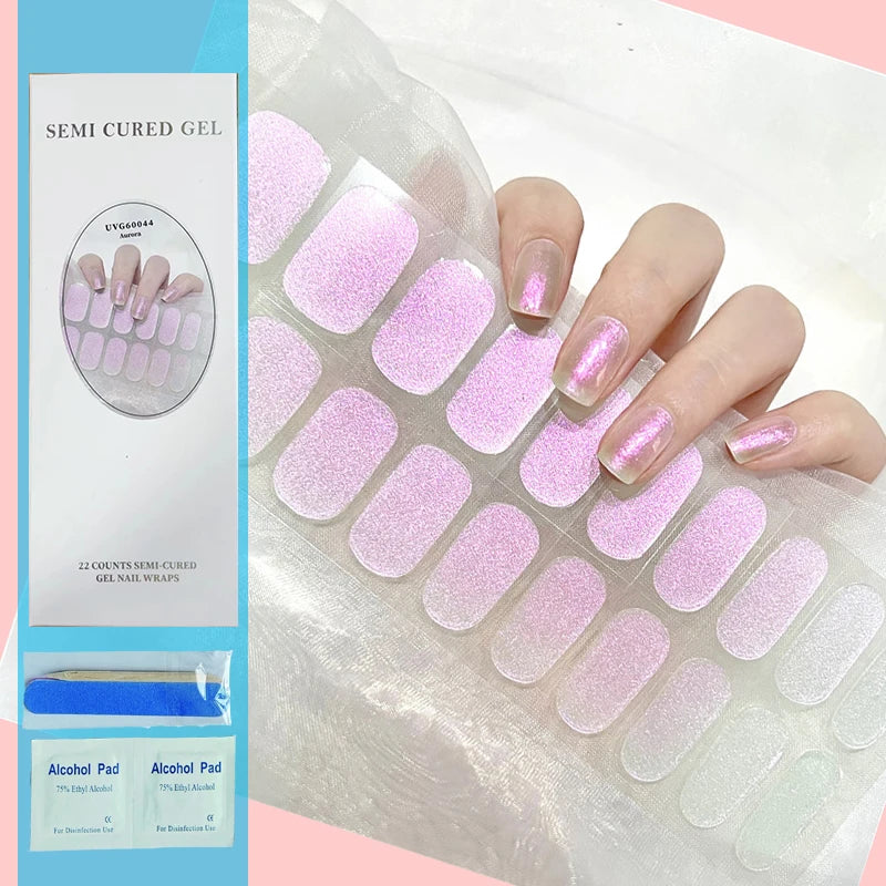 22 Tips High-Quality Semi-Cured Nail Wraps