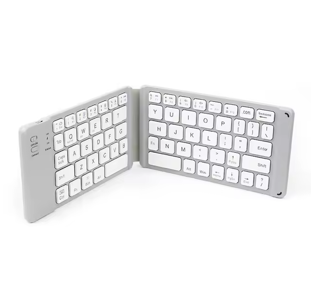 Wireless Folding Keyboard Rechargeable Foldable Bluetooth Keyboard for iPad IOS/Android/Windows Tablet